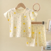 JESMARY – ĐỒ BỘ CÓ TAY QUẦN NGẮN CHO BÉ HỌA TIẾT TRỨNG & MÂY MẶT TRỜI